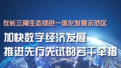  先行先試！長三角示范區(qū)這樣發(fā)展數(shù)字經(jīng)濟 